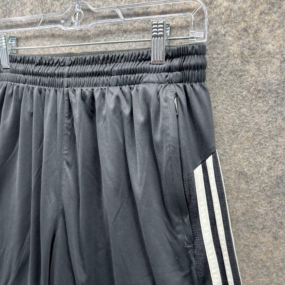 Adidas Shorts Men Large Black White Athletic Basketball Training Gym Trefoil - Picture 4 of 14